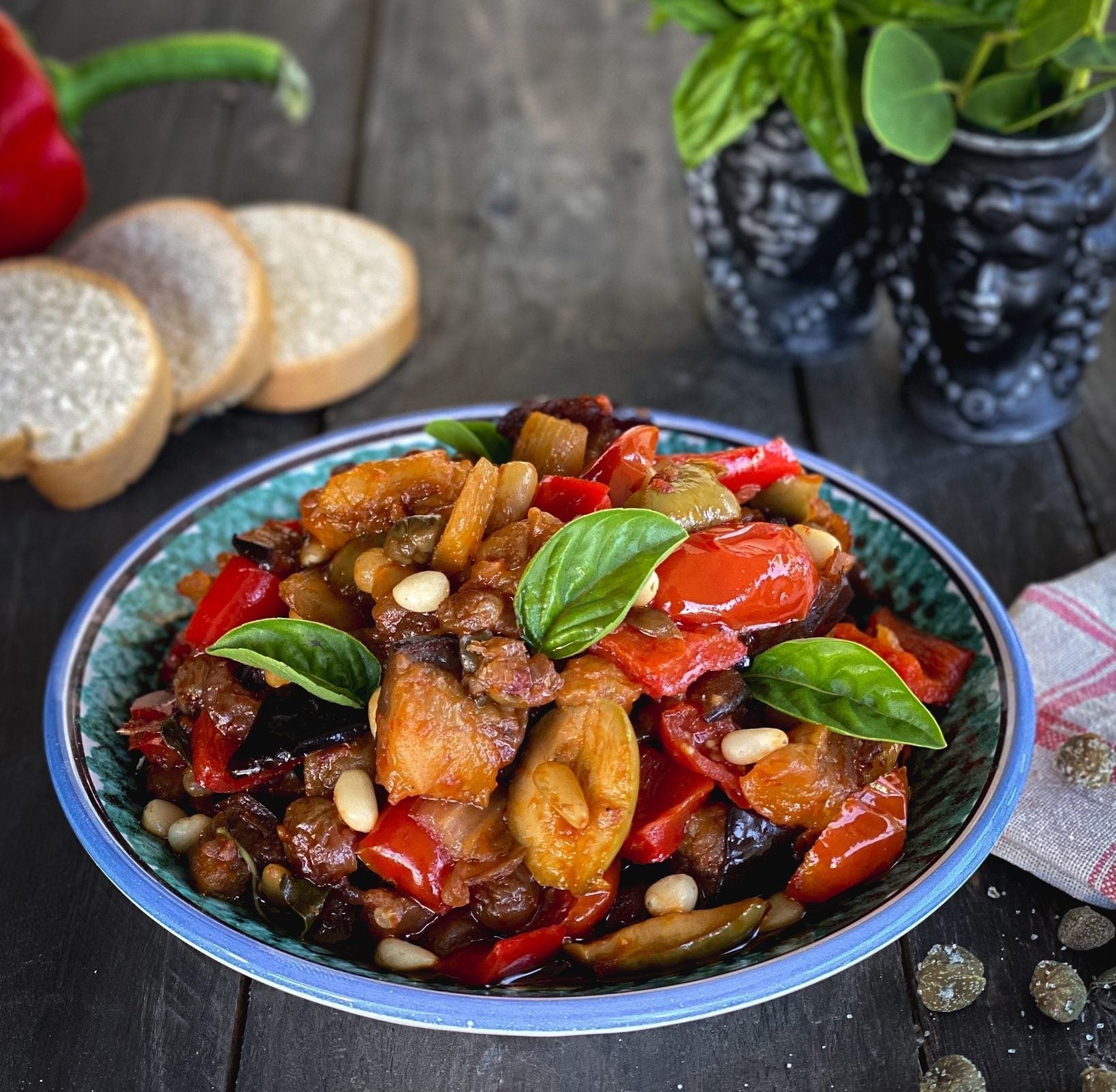 Caponata leggera d’autunno con Olio Archeo Gusto